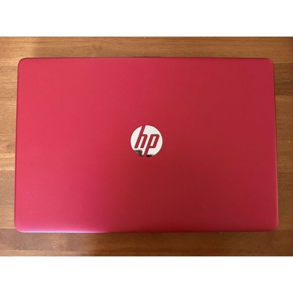Red HP laptop 15 inch display, Intel 1.10GHZ, 4gb Ram, 120GB SSD, win11 home - Picture 1 of 6